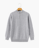 100% Cashmere Woven Half Zip - Northern Blood