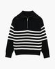 Striped Zip Up Sweater - Northern Blood